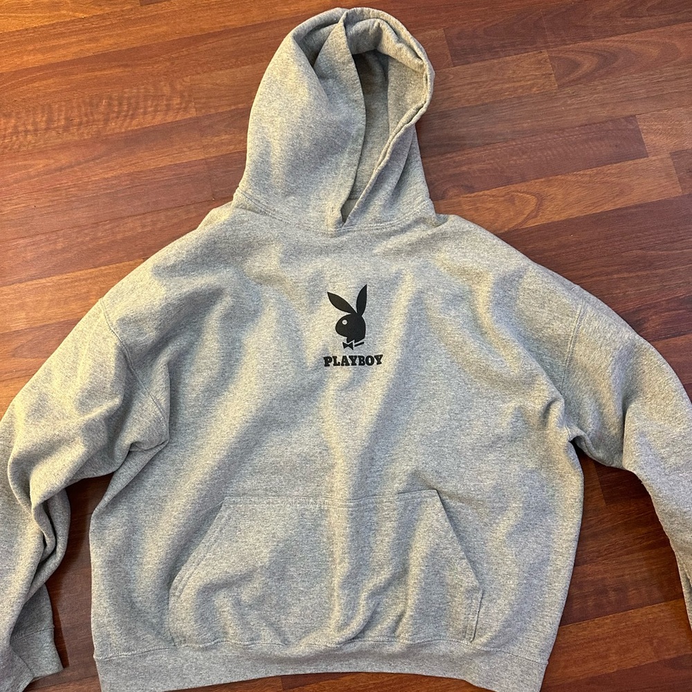 gray playboy sweatshirt